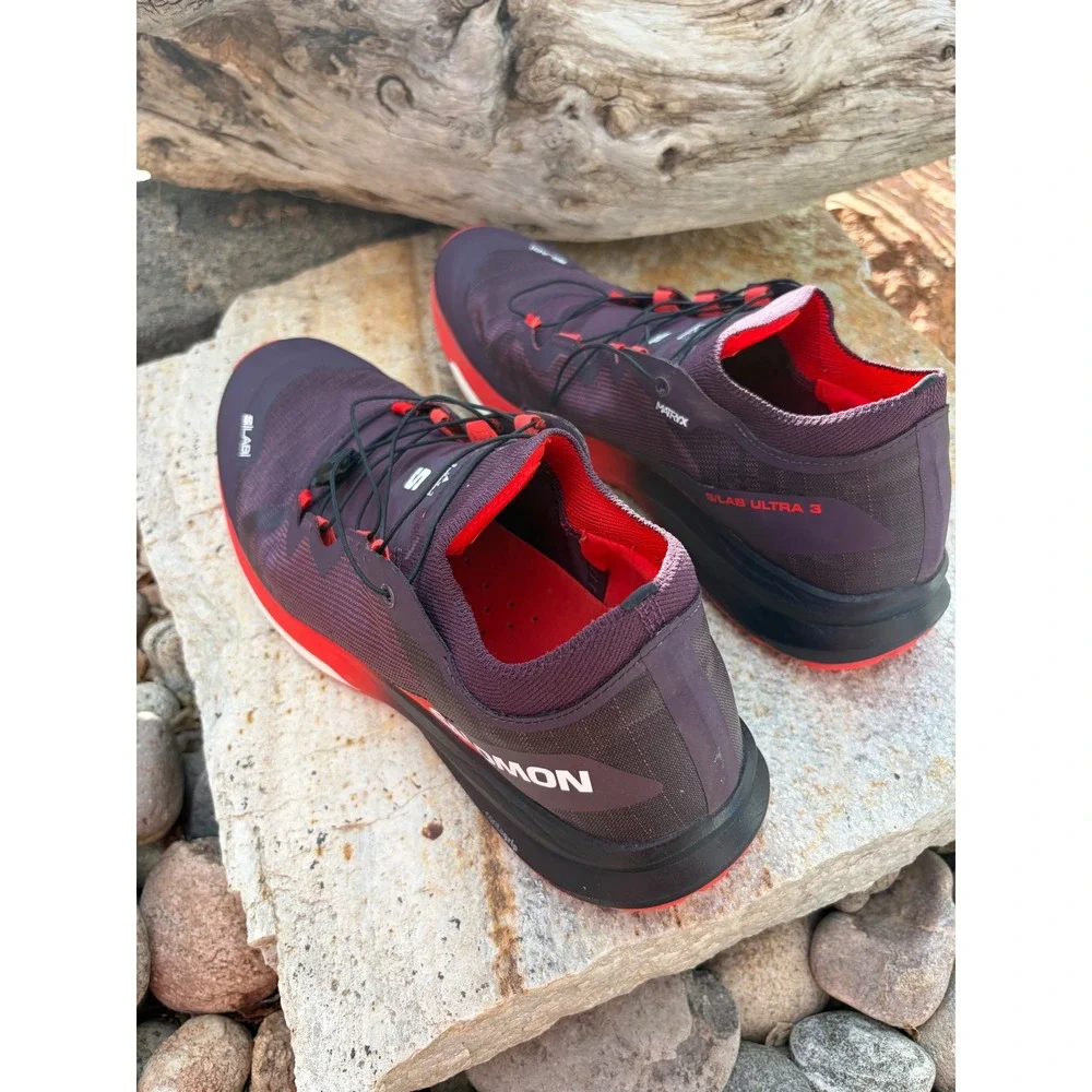 Salomon S/Lab Ultra 3 Maverick Red Trail Running Shoes Mens 12 Womens 13 471888 - Picture 8 of 14
